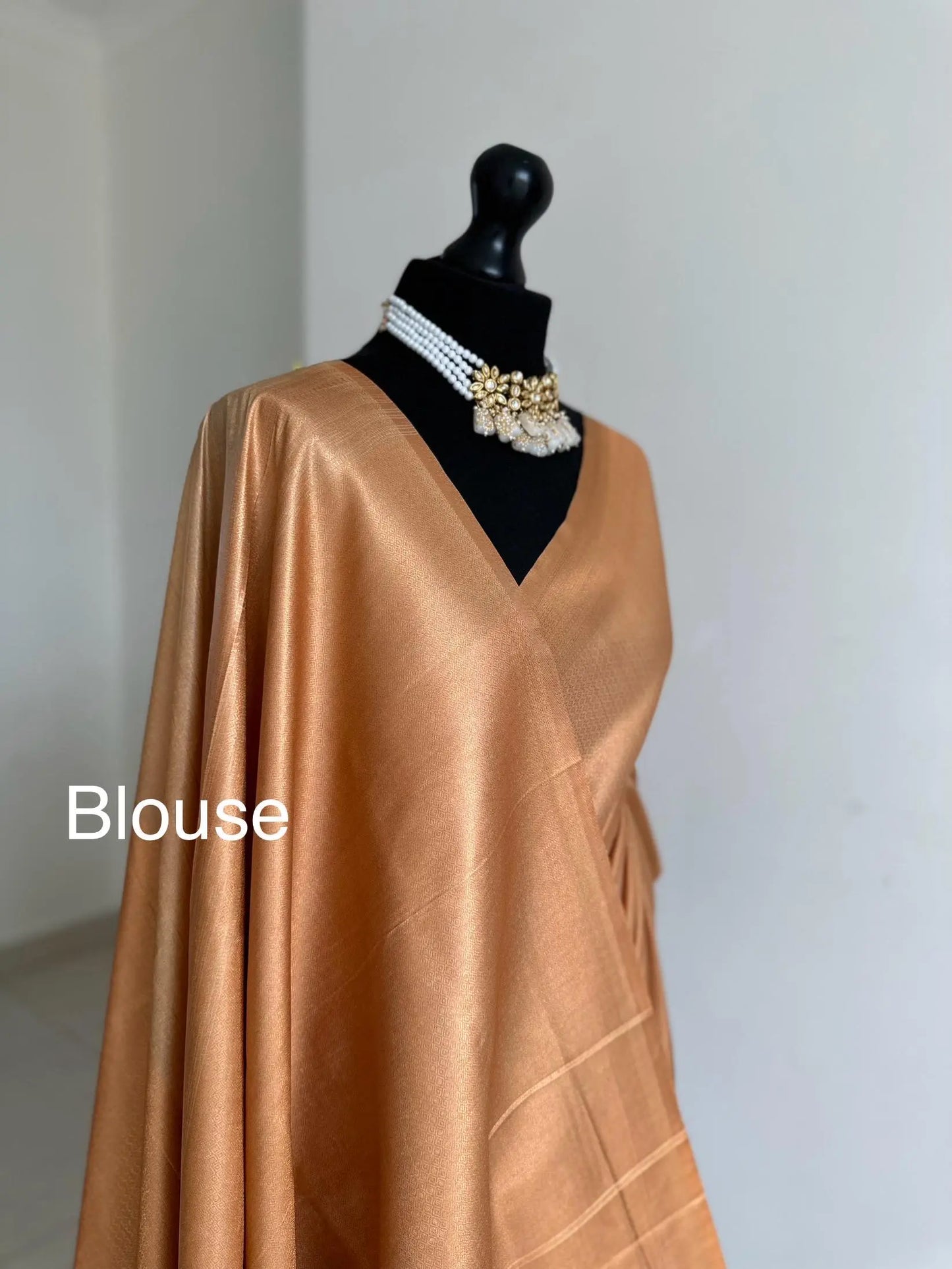 Gold soft silk saree with a copper border and all over sheen. Kubera pattu Sarees for wedding parties events pattu sarees for bridesmaids - LaiLai Sarees