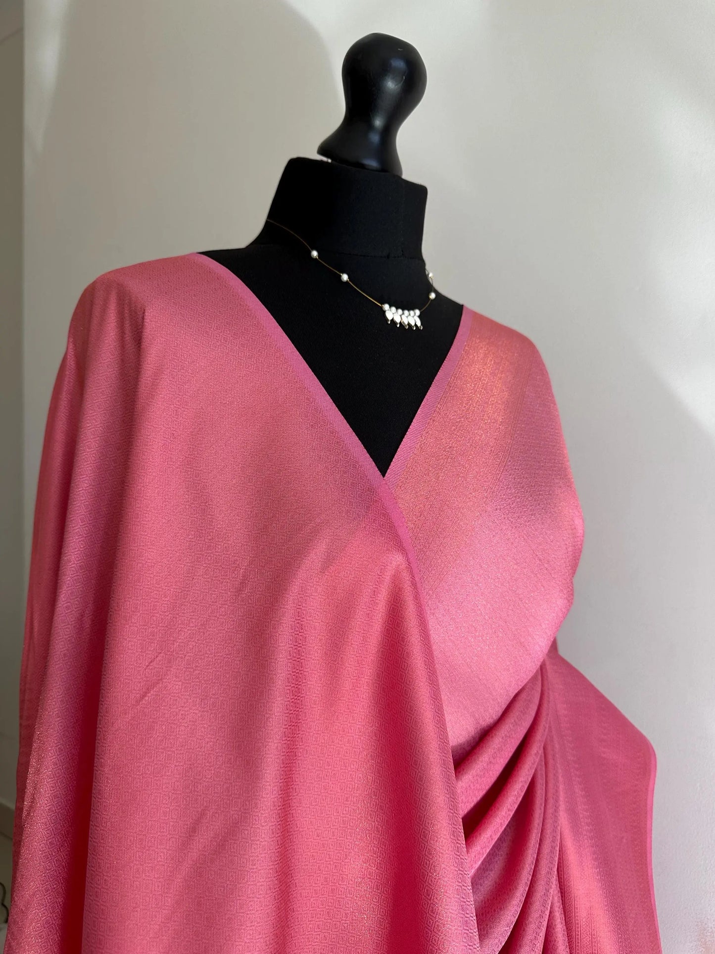 Pink Soft Silk Saree Copper Border - The Perfect Choice for Parties and Events -