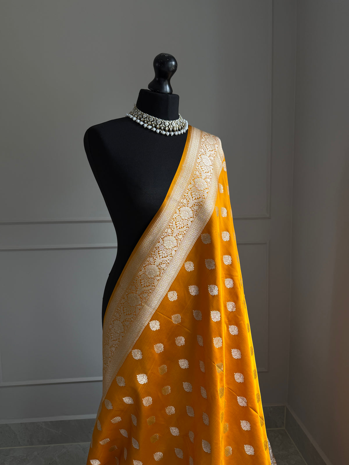 Banarasi Katan silk saree in sandalwood